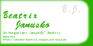 beatrix janusko business card